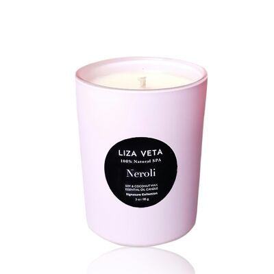 Neroli & Ylang-Ylang Scented Candle - Pink Matte