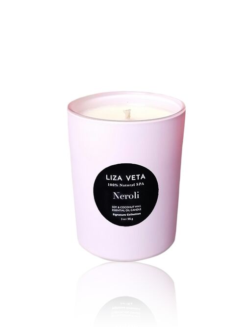 Sweet Orange & Bergamot Scented Candle - Pink Matte