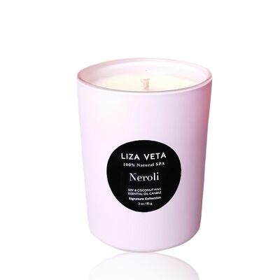 Bergamot & Patchouli Scented Candle - Pink Matte