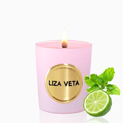 Bergamot & Patchouli Essential Oil Candle - Pink Matte