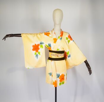 Veste traditionnelle de Kimono Haori japonais 100% soie 1