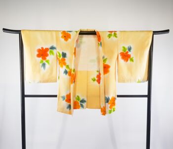 Veste traditionnelle de Kimono Haori japonais 100% soie 2