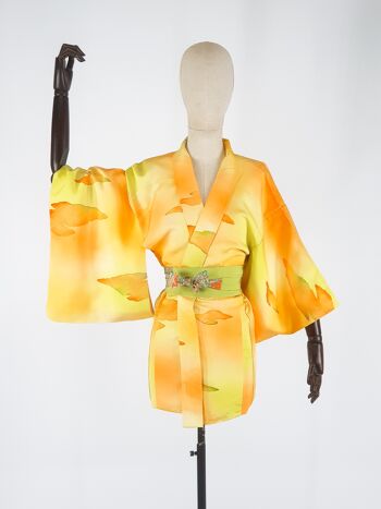 Veste traditionnelle de Kimono Haori japonais 100% soie 3