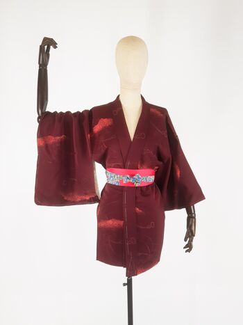 Veste traditionnelle de Kimono Haori japonais 100% soie 5