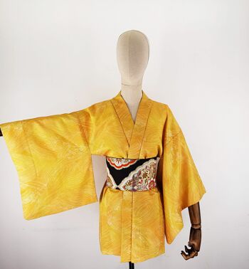 Veste traditionnelle de Kimono Haori japonais 100% soie 7
