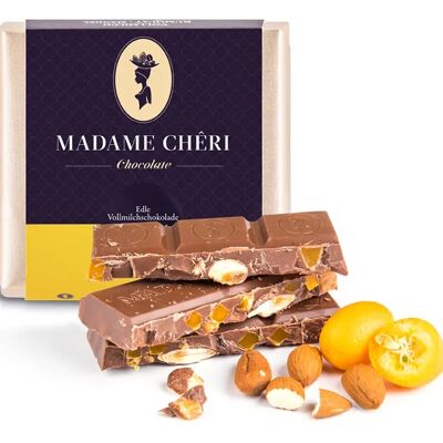 Chocolate con Leche de Kumquat y Almendras 90 g