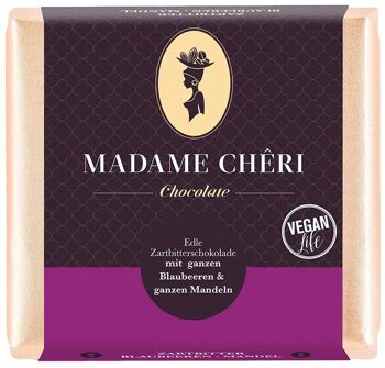 Chocolat Noir Myrtille & Amande 90g (Vegan) 2