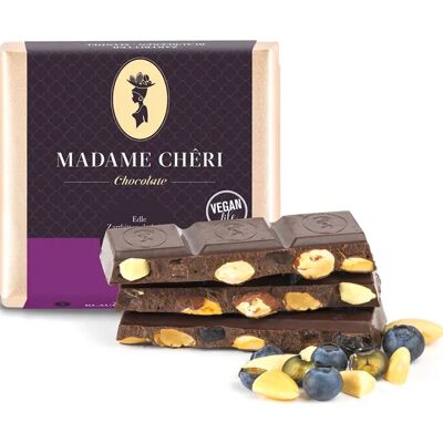 Blueberry & Almond Dark Chocolate 90g (Vegan)