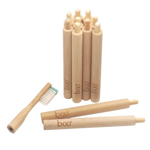 [DÉSTOCKAGE] Manche bambou pour brosse à dents adulte rechargeable