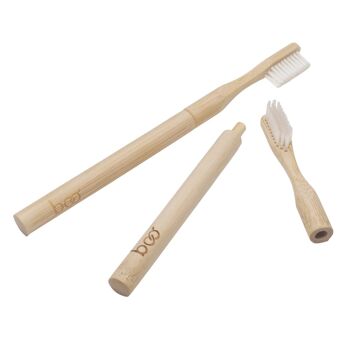 [DÉSTOCKAGE] Manche bambou pour brosse à dents adulte rechargeable 2