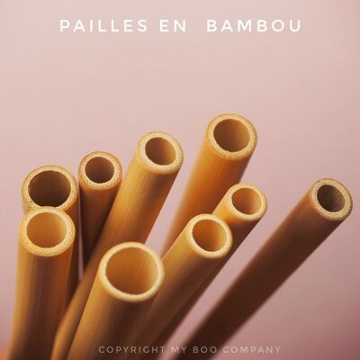 [DÉSTOCKAGE] Paille en 100% bambou naturel - 20 cm