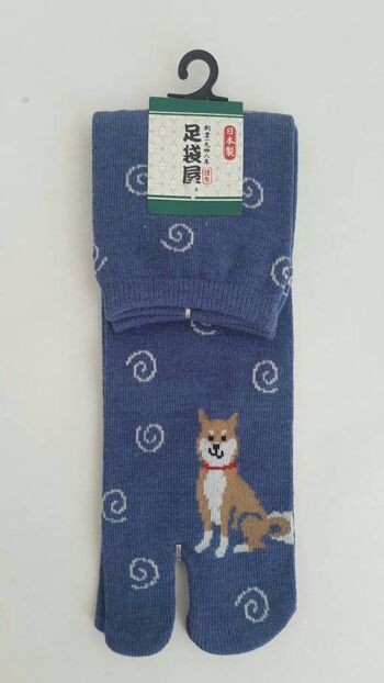 Chaussettes Japonaises Tabi en Coton à Motif Chien Shiba Inu et Uzumaki Made in Japan Taille Fr 40 - 45 6