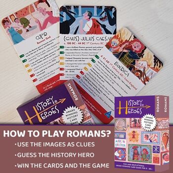 Jeu de cartes familial ROMANS primé par History Heroes 6
