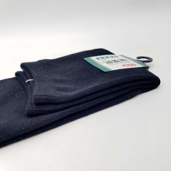 Chaussettes Japonaises Tabi en Coton et Couleur Uni Noir  Made in Japan Taille Fr 40 - 45 2