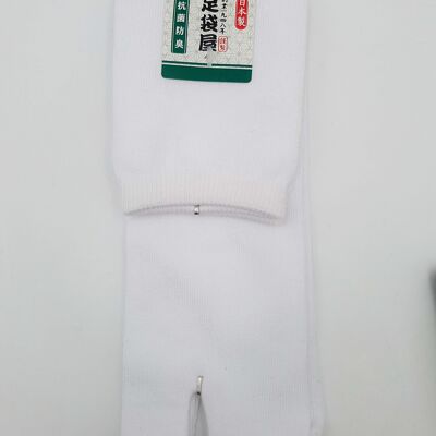 JAPANESE TABI SOCKS IN COTTON AND PLAIN WHITE COLOR MADE IN JAPAN SIZE FR 40 - 45