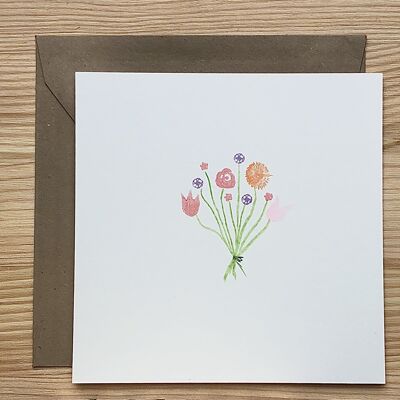 Card Spring Bouquet
