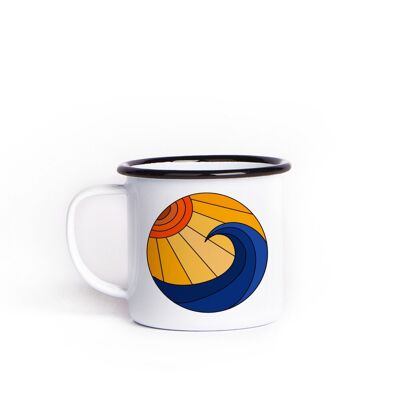 Tasse de camping Van Life Sunset, tasse de plage d'été, tasse de vacances de surf, cadeau de tasse d'aventure.