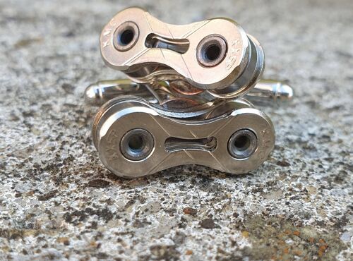 Upcycled Bike Chain Cufflinks. Recycled Groom Gift, Wedding Present, Christmas Gift for Him.