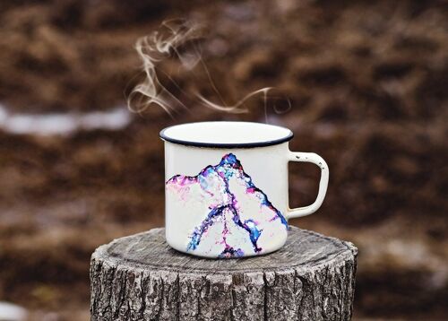 Helvellyn Enamel Mug. Lake District Gift, Outdoor Camping Mug, Adventure Tin Mug.