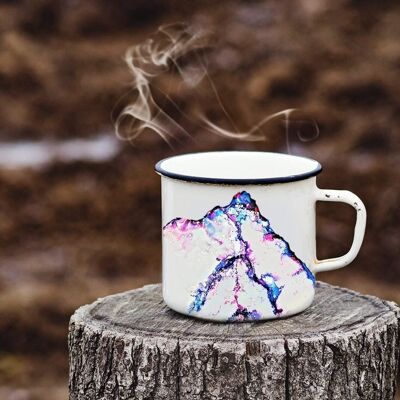 Helvellyn Enamel Mug. Lake District Gift, Outdoor Camping Mug, Adventure Tin Mug.