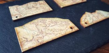 Porte-clés carte de montagne. Pillar Rock Map Keyfob, Lake District Gift, New Home Gift. Porte-clés carte en bois. 5