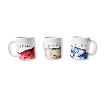 Tasse en émail de feu de camp Scafell Pike, cadeau de couples d'aventure, tasse de camp de café, tasse de camping en plein air, scène de tasse de montagne, cadeau de Lake District. 9