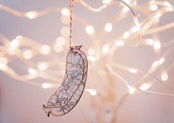 Décoration d'arbre de carte de saucisse de Cumberland, cadeau de région de lac, cadeau d'amoureux de nourriture, décoration d'arbre de nouveauté, babiole de nourriture de Noël de Cumbria. 5
