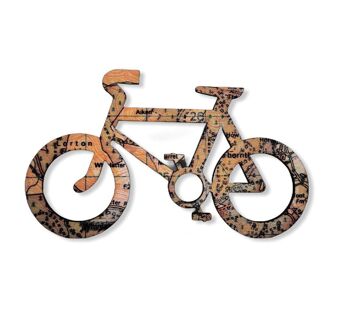 Aimant mondial de carte de vélo. Tenture murale cycliste personnalisée. Aimant de réfrigérateur vélo personnalisé. Vélo Art. 3