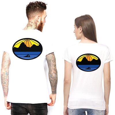 Camiseta unisex con gráfico de natación salvaje. Camiseta de natación en aguas abiertas.