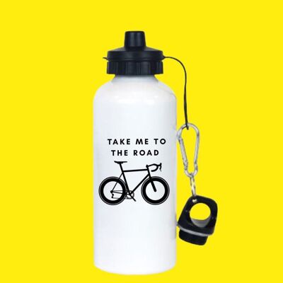Botella de agua de ciclismo de aluminio. Botella de bicicleta de carretera, regalo de ciclismo, regalo de bicicleta.