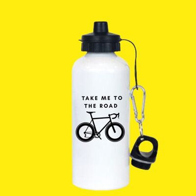 Fahrrad-Wasserflasche aus Aluminium. Rennradflasche, Fahrradgeschenk, Fahrradgeschenk.