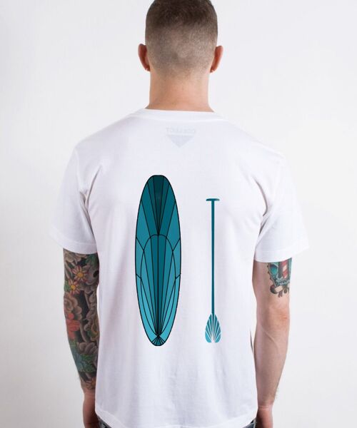 Unisex Paddleboard Graphic Tee. Cotton SUP Tshirt.