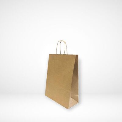 A4 Brown Paper bags Twisted paper Handles  - 24x11x32
