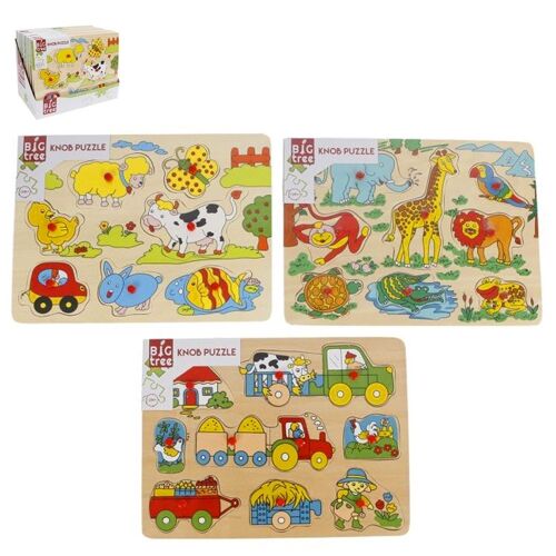 Buntes Holz-Puzzle: Tiere, Wooden Toys