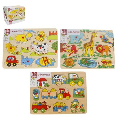 Colorful Wooden Puzzle: Animals, Wooden Toys