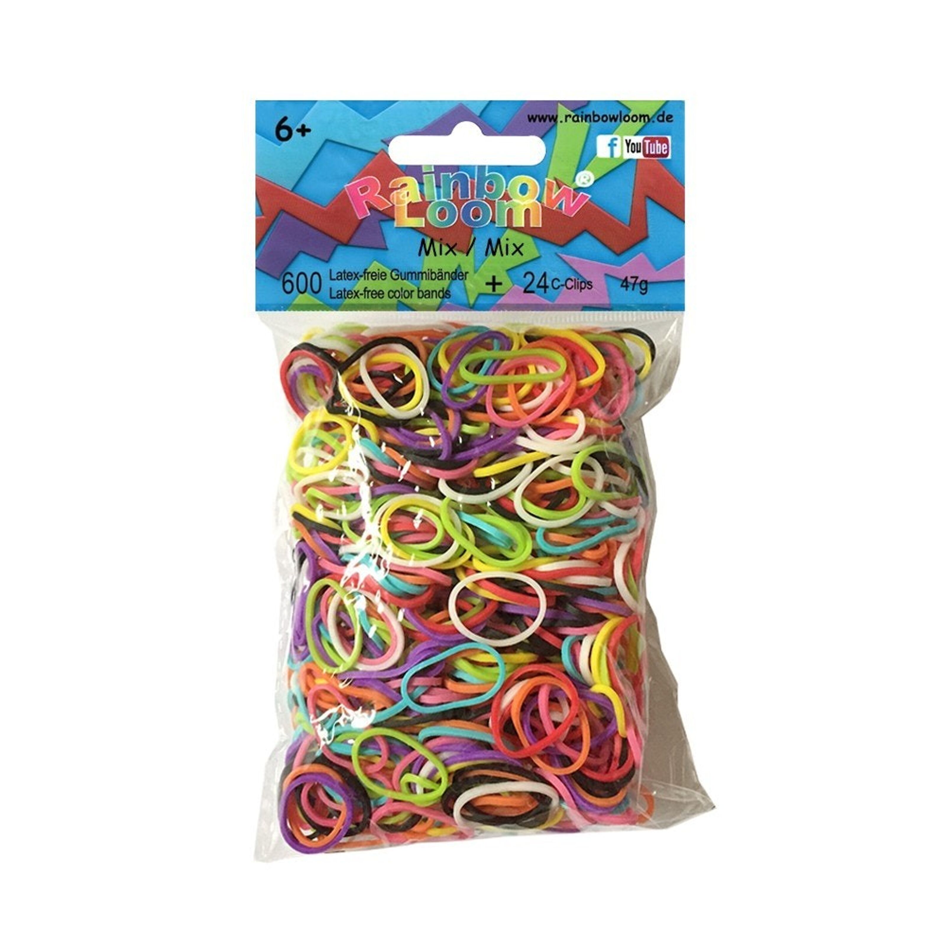 Cheap 600 Pieces Rainbow Rubber Loom Band DIY Bracelet Anklet Rubber Band  Kit Beads Playset Hand Woven DIY Woven Colorful Bracelet Gifts for Girls