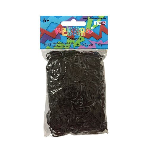 Rainbow Loom® Gummibänder Schwarz, Loom Bands