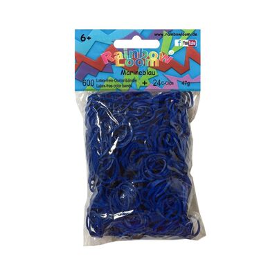Rainbow Loom® Elásticos Azul Marino, Bandas Telar