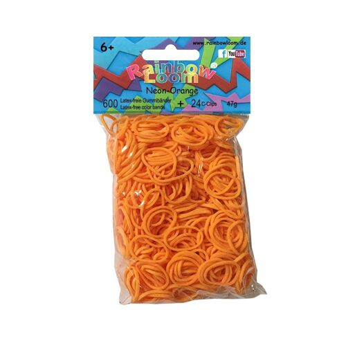 Rainbow Loom® Gummibänder Neon-Orange, Loom Bands