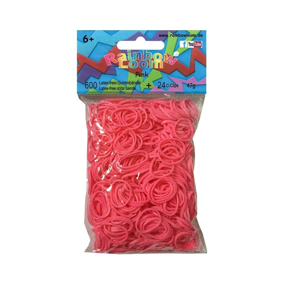 Elastici Rainbow Loom® rosa, elastici Loom