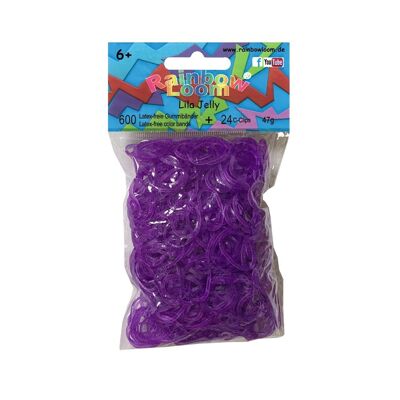 Rainbow Loom® Elastics Purple Jelly, Bandes Loom