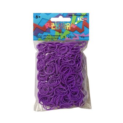 Rainbow Loom® Elásticos Púrpura, Bandas de telar