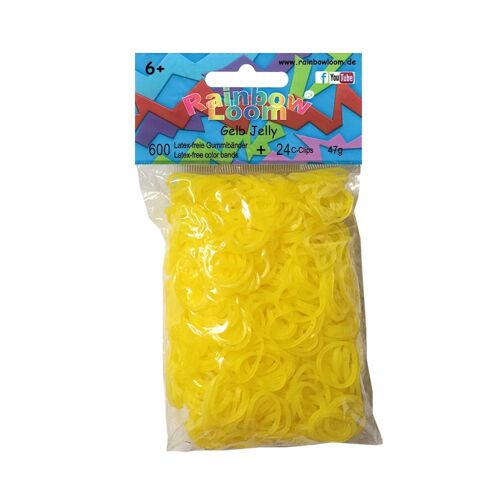 Rainbow Loom® Gummibänder Gelb Jelly, Loom Bands