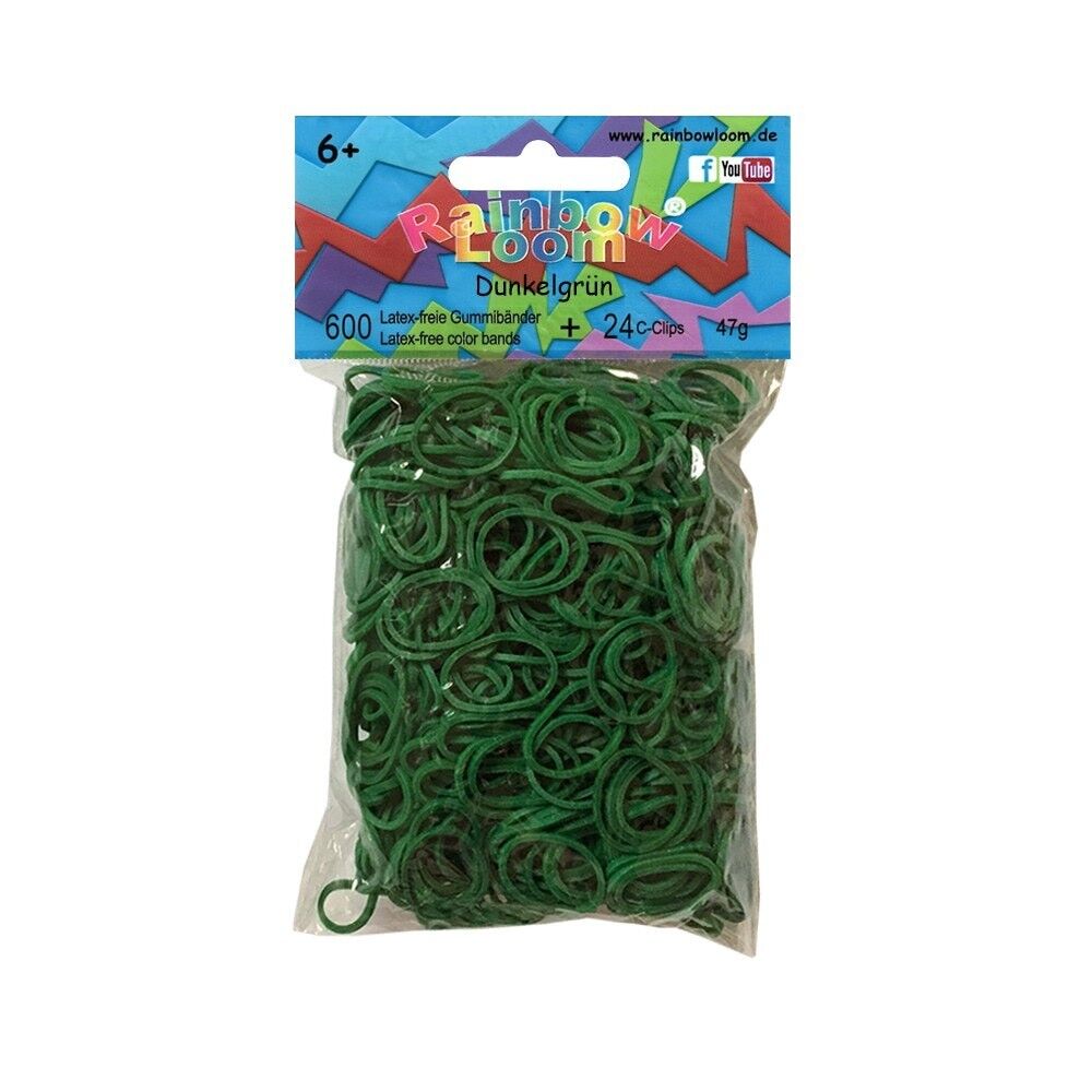 Élastiques Rainbow Loom® Vert Foncé, Bandes Loom