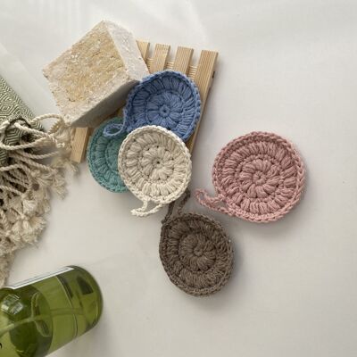 Cotton make-up pads - taupe
