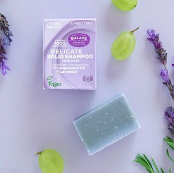 Solid shampoo for women - fine hair - lavender 40G 1