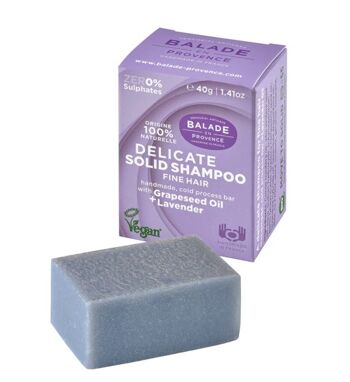 Solid shampoo for women - fine hair - lavender 40G 2
