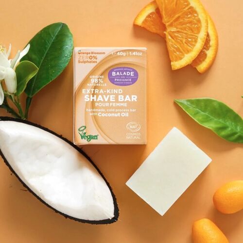 Shaving bar for women - orange blossom fragrance 40G