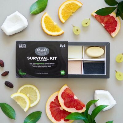 Kit de prueba de cosmética sólida para hombres "Kit de supervivencia para hombres"