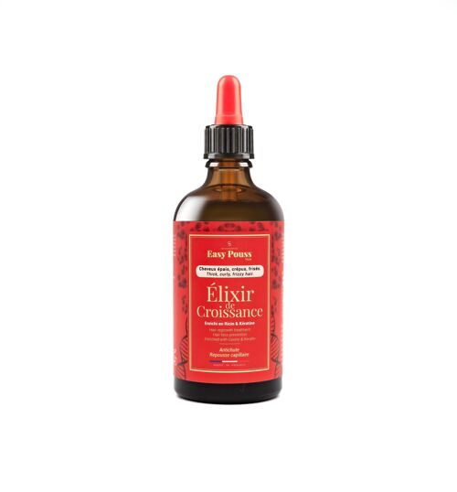 Elixir De Croissance - EASY POUSS -(cheveux épais : crépus, frisés) 100 ml
